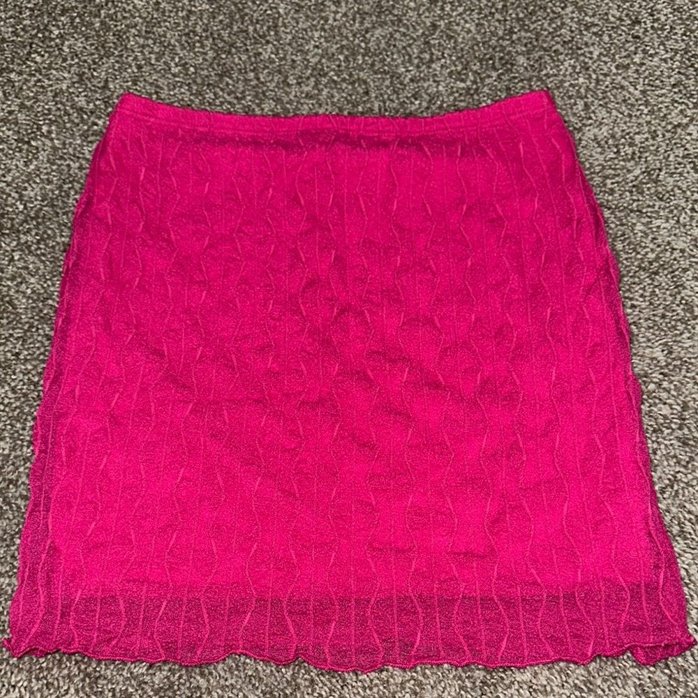Elegant Pink Textured Skirt